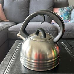 Silver & Black Stovetop Tea Kettle