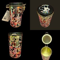 Disney Universal Studios Tokyo Japan Mickey Mouse Metal Storage Canister