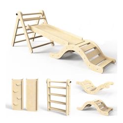 Pikler Wood Climbing Set For Kids Toddlers And Baby