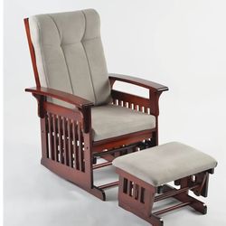Solid Wood Rocking Glider/ Ottoman