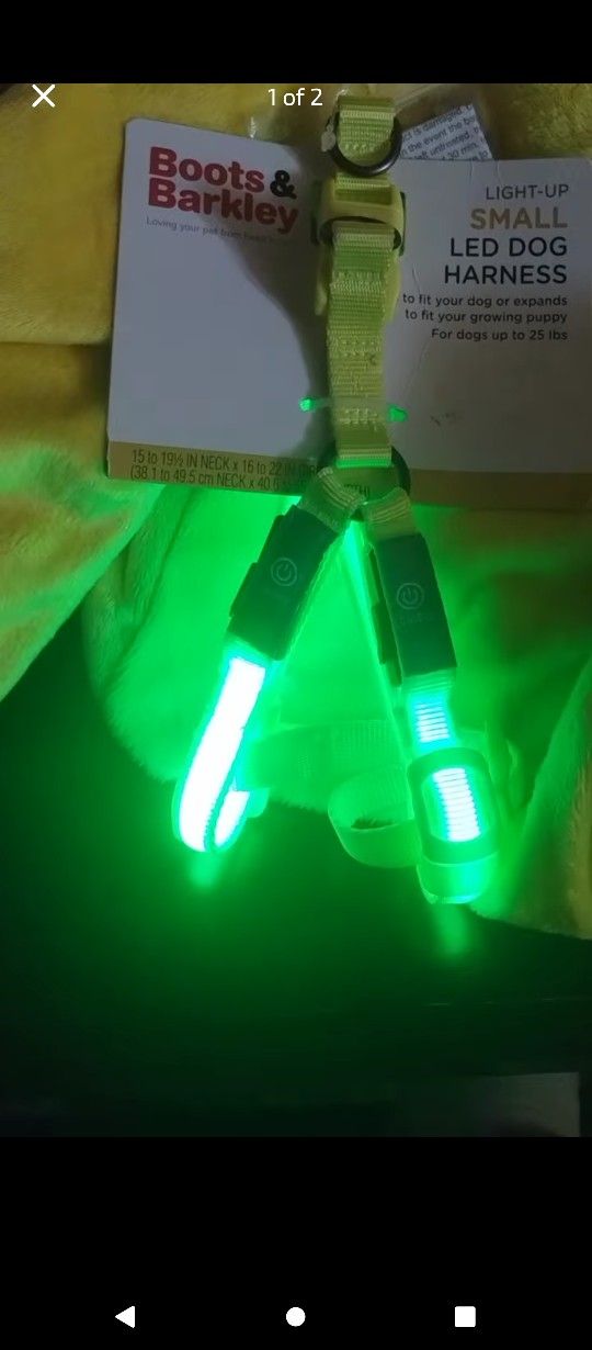 New LED Small Dog Harness $15