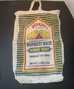 Dynasty Brand Rice Bag Dehraduni Basmati Rice 11 Lbs India With Handles