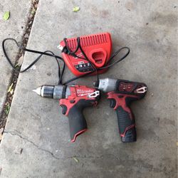 Milwaukee 1/4 Impact Driver And 1/2 Drill