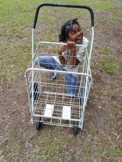 Wire folding shopping cart $10