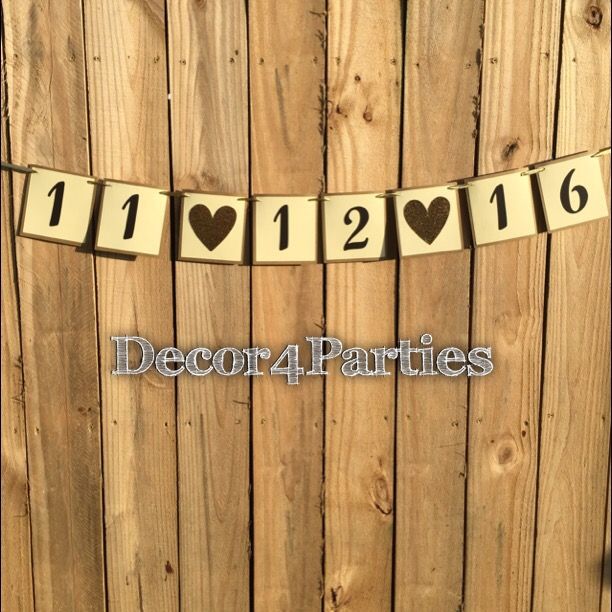 Wedding date banner