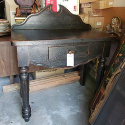 Black Wood Console Desk