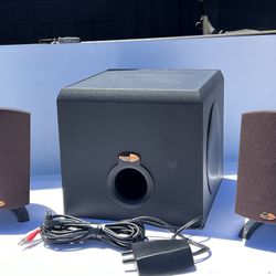 KLIPSCH THX 240 Watt Sound System 2 Speakers + 1 Sub