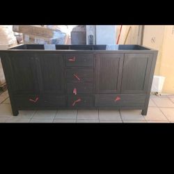 72" Double Sink Bathroom Vanity Without Top 