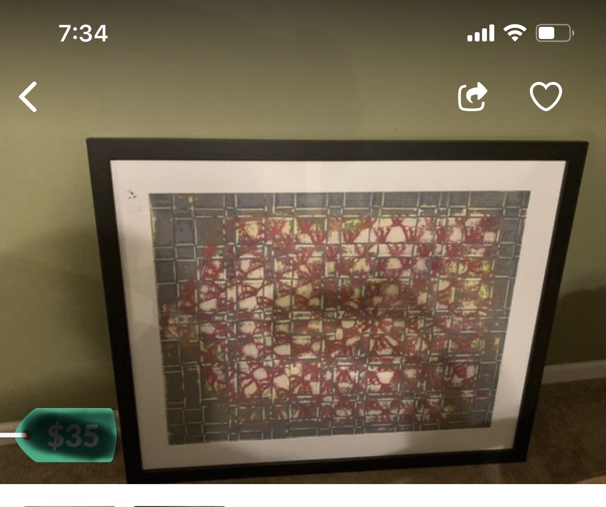 Unique Design Picture Frame Soft Green/Cranberry