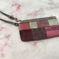 Pink Coach Wristlet