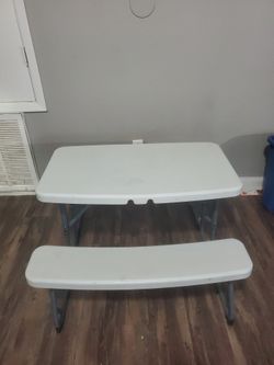 Children's bench must go today