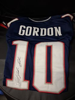Josh Gordon #10 Signed Patriots Jersey JSA Certified