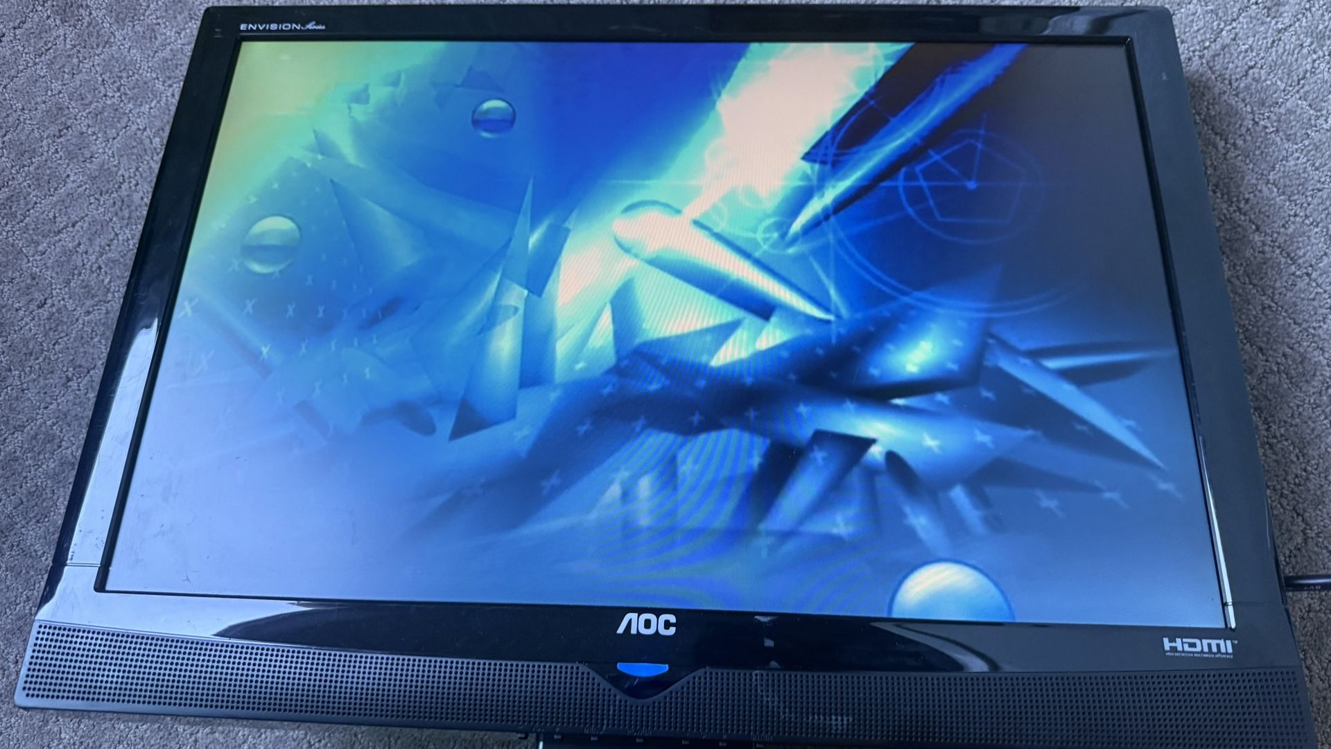 AOC L22W898 22" 720p LCD HDTV TV Television HDMI VGA RCA S-Video w/o REMOTE