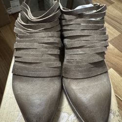 Dark Brown, Free People Booties, Size  38, Size 7.5 Women’s