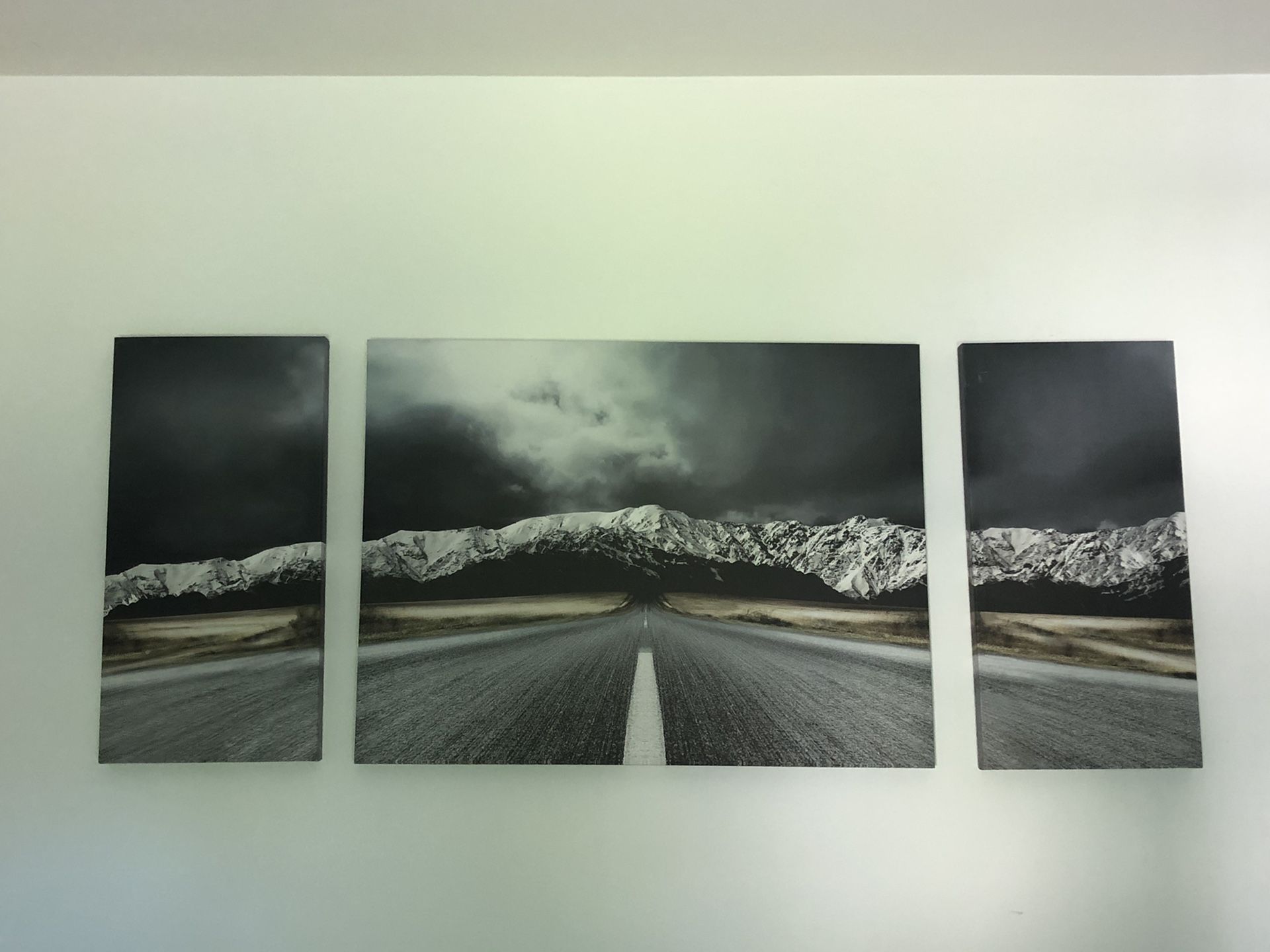 3 Panel Mountain Road Scenery Large Wall Decor