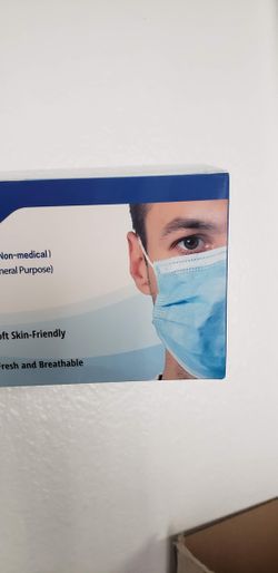 NEW 50 Disposable Blue Face Masks Mask - NEW SEALED BOX Comes from a pet-free and smoke-free home. Trusted Seller = Buy with confidence