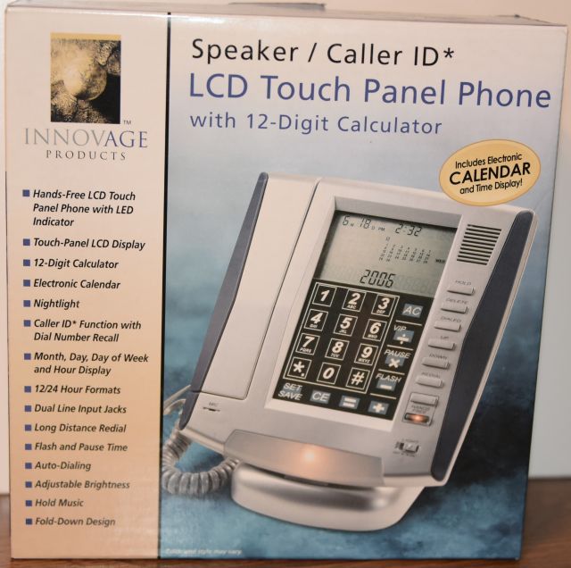 New LCD TOUCH PANEL PHONE WITH 12-DIGIT CALCULATOR/SPEAKER/CALLER ID