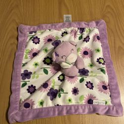 Carter's purple bear security blanket lovey animals crib sleep infant flowers