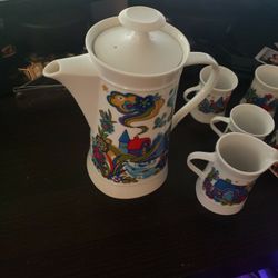 Vintage Quadrille Tea Set