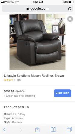 Lazy boy recliner
