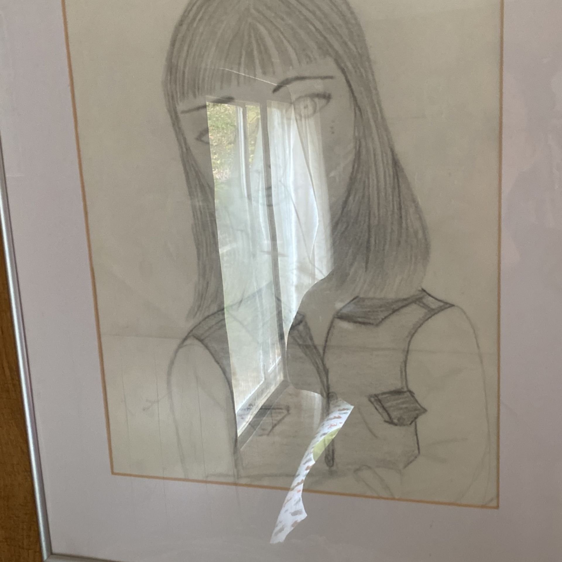 Pencil Sketch Young Girl