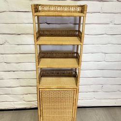 Rattan Wicker Bookcase