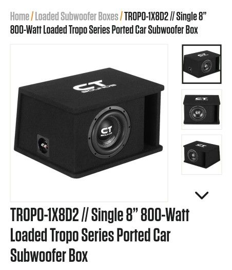 8" Subwoofer And Universal Box