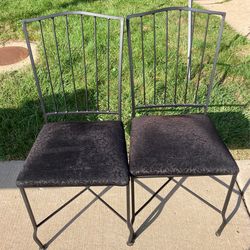 Crate and Barrel Iron Chairs 2