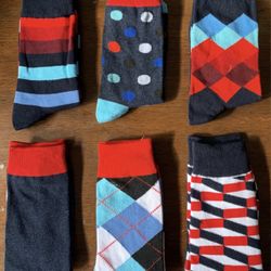 6-pair Fun Cool Cotton Colorful Crew Socks Gift