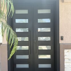 Modern Door Double Door Liquidation Sale Entry Door Metal Iron Door Glass Door