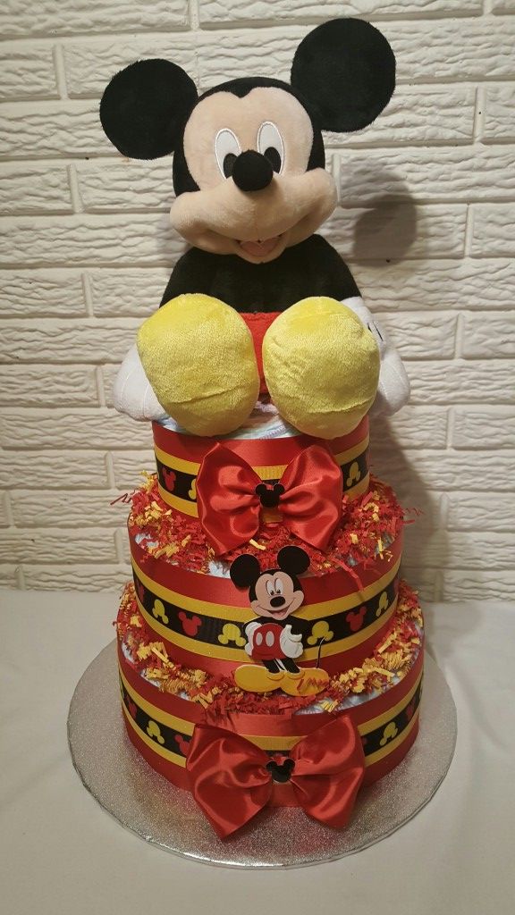 Mickey Mouse diaper cake