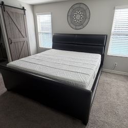 King Size Bed Frame Plus Mattress.
