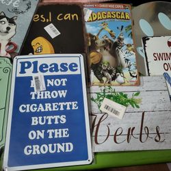 Vintage Metal Signs Retro