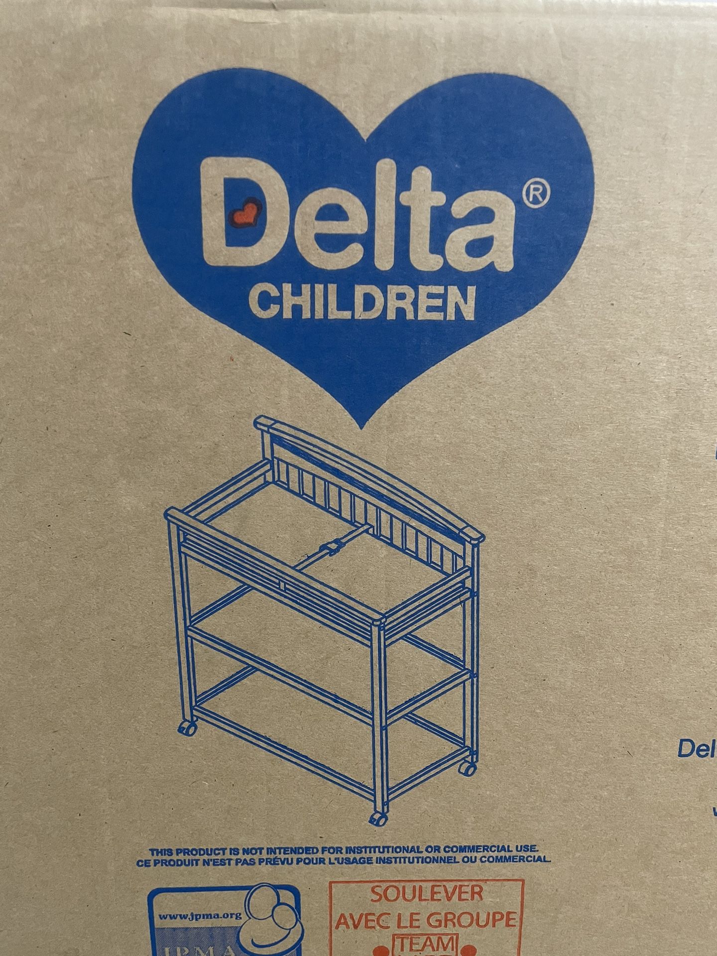 Delta Children Changing Table In Gray