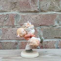 Vintage Enesco Memories Of Yesterday "I Must Feed Them Over Christmas" Figurine 
