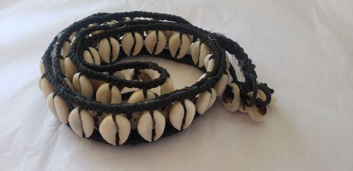 SEASHELL BELT/HAT BAND/BOHO 30"