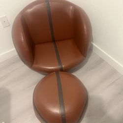 Kids Basketball chair And ottoman