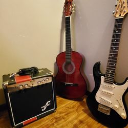 Electric Guitar. Acoustic Guitar. Guitar Amp