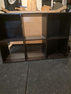 6-Cube Storage Organizer – Dark Wood Finish