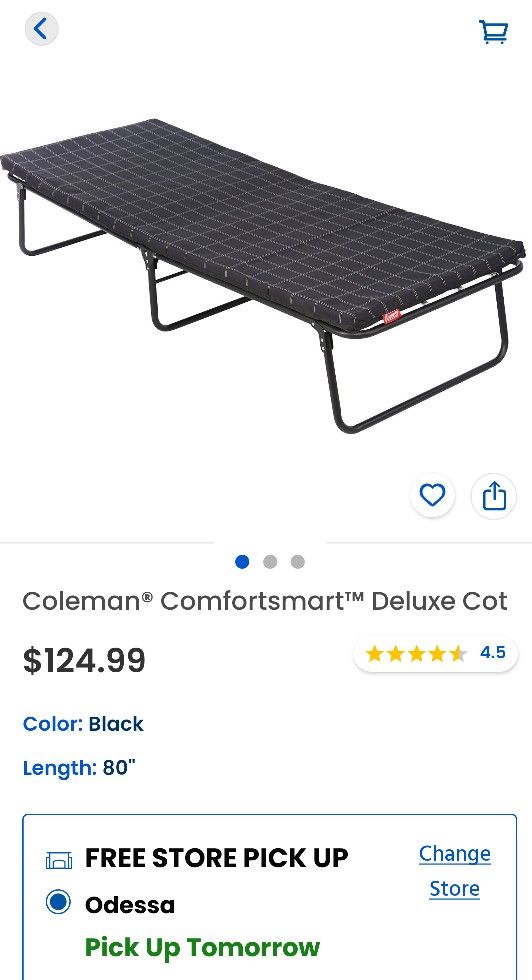 Coleman Comfortsmart Deluxe Camping Cot/Bed