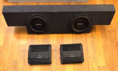 2000”s GMC Sierra / Chevy Silverado speaker box plus amps