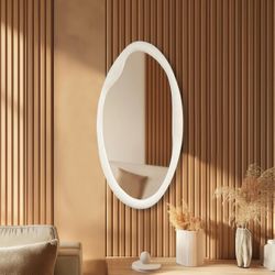 Ivory unique irregular shaped luxury mirror