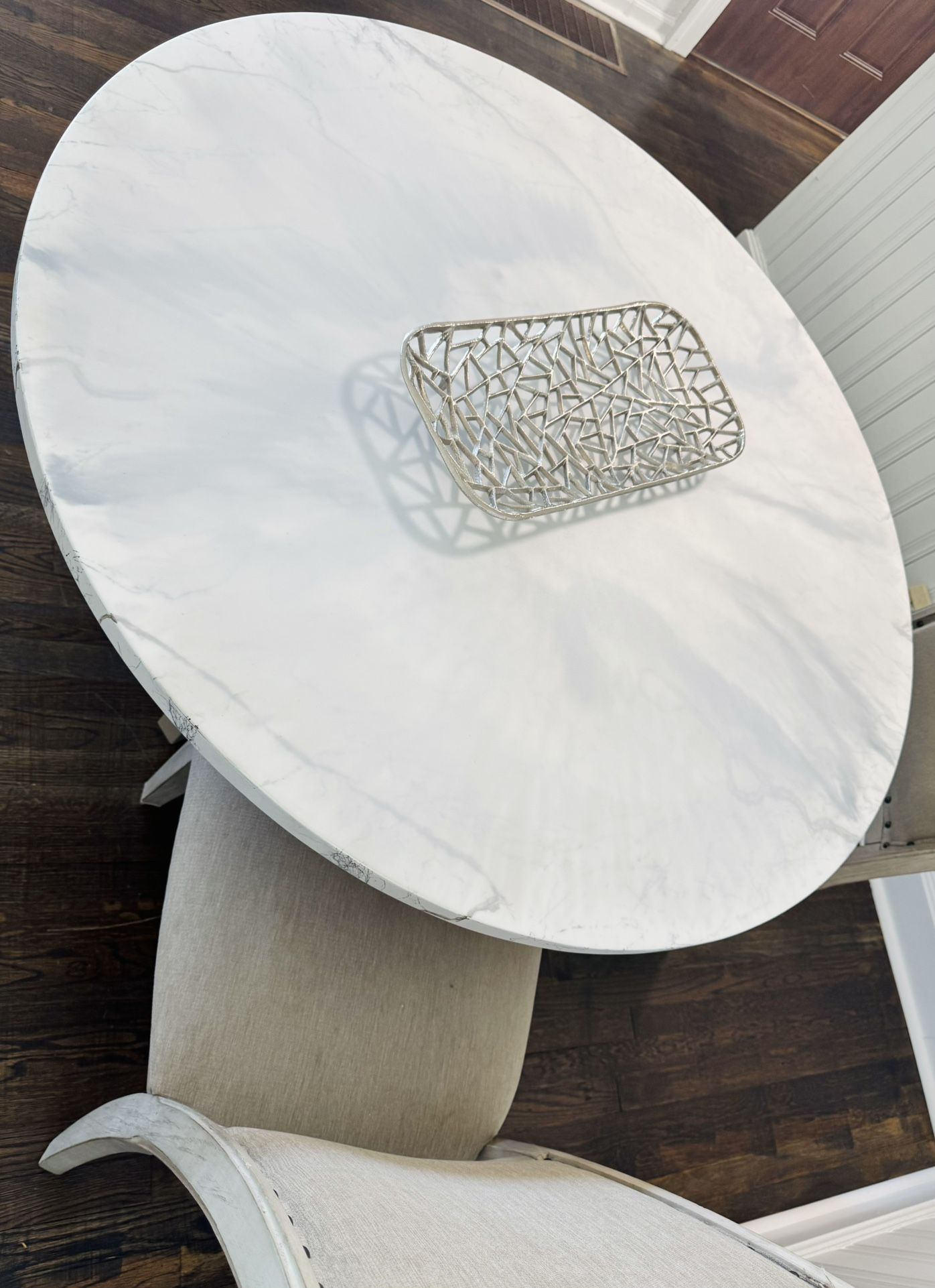 Dining Table With Epoxy Resin Marble Style