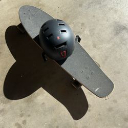 Skateboard And Helmet