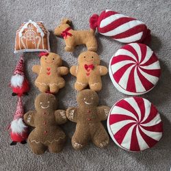 Variety Christmas Plush Toys And Pillows