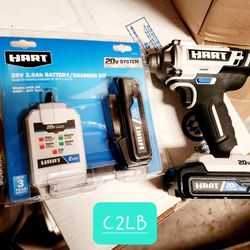 H A R T Drill With Two Batteries And Charger