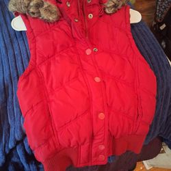 Nice Red Puff Vest Size M