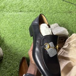 Men’s Gucci Moccasins Quentin slip on With Gold Horsebits