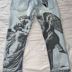 Kshbi Chitch Lovesik Angel print Jeans