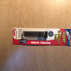 Pentel Hi-Polymer Lead Refills, 0.5 mm, HB Hardness, Tube of 30 Refills
